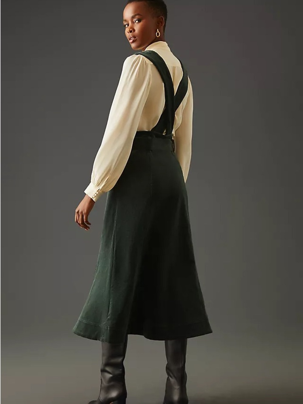 Maeve Corduroy Pinafore Skirt - Picture 3 of 7